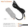 12V Submersible Water Pump with 16.4ft Max Lift 1000L/H Flow Rate for Garden Sprinklers Lawn Shower Tour Vehicles