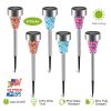 6Packs Solar Garden Lights Outdoor Solar Pathway Lights IP44 Water-resistant Landscape Lights 8Hrs Lawn Lamps for Yard Driveway Walkway
