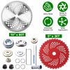 10" x 80T 9" x 36T Carbide Tip Brush Cutter Blades with Universal Adapter Kit Alloy Steel Blades Compatible with Brush Cutter Trimmer Weed Eater