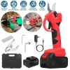21V Cordless Electric Pruning Shears 40mm 1.57" Electric Branch Scissors Tree Branch Cutter with 2 Rechargeable Batteries Sharpening Stone Blade Repla