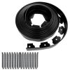 Non-Digging Plastic Garden Edging Kit 32.8FT Plastic Garden Border with 30 Stakes 2In Tall Border Edging for Garden Lawn Yard Flower Beds