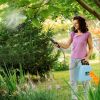 5L/1.32Gallon Battery Operated Water Sprayer Portable Garden Sprayer Electric Sprayer with Rechargeable Handle Telescopic Wand 3 Spray Nozzles Shoulde